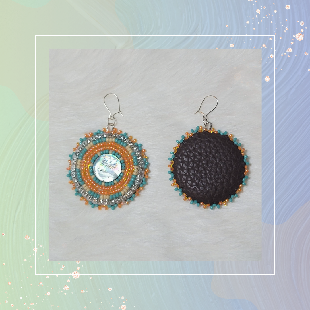 Orange & Turquoise Abalone