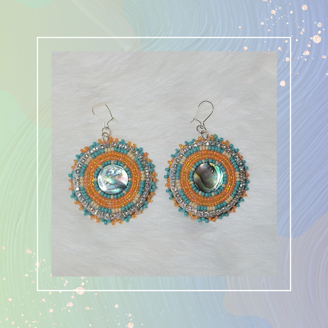 Orange & Turquoise Abalone