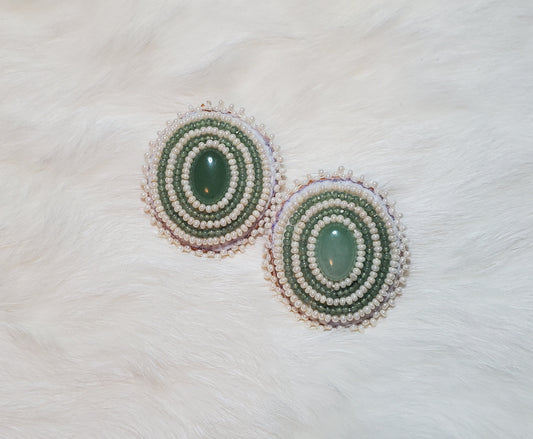 Jade Stone Studs