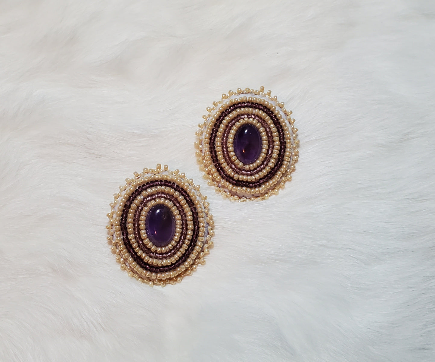 Amethyst Stone Studs