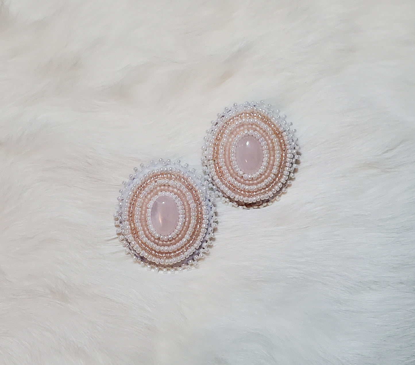 Rose Quartz studs