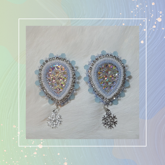 Boujee Snowflake studs