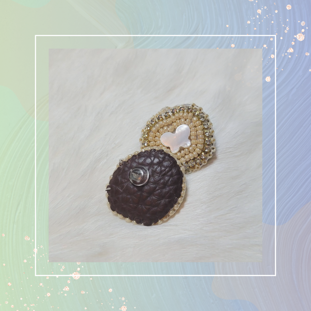 Marble Butterfly studs