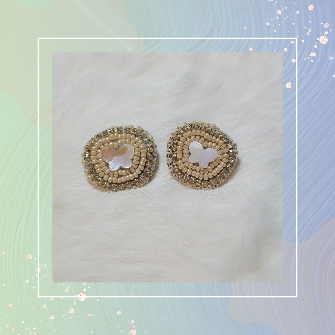 Marble Butterfly studs