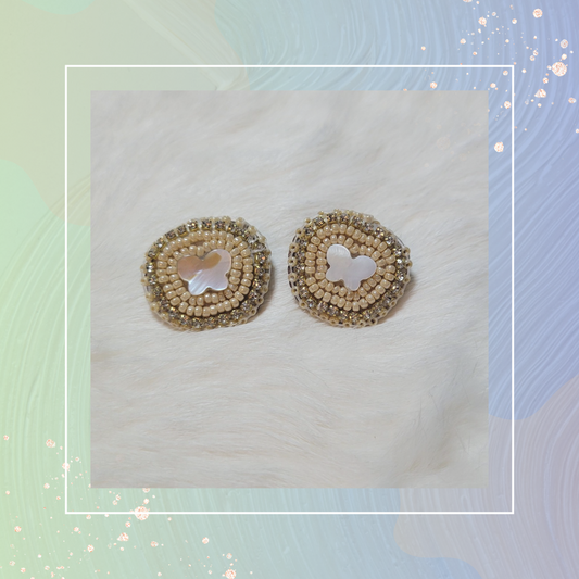 Marble Butterfly studs